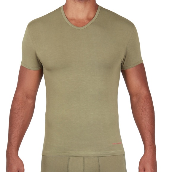 2-PACK Undershirt, V-Neck, Soft Stretch Bamboo, Second Skin - Picture 2 of 6